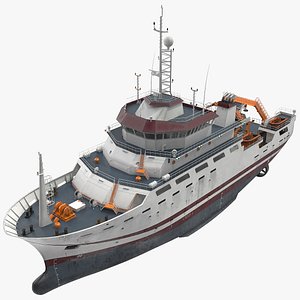 3D multipurpose research vessel sea ocean model