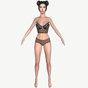 3D Maya Modular Girl 6 model