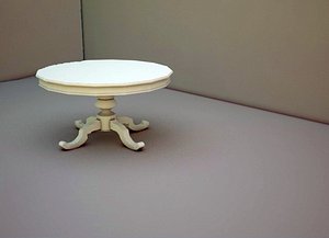 Round wooden table