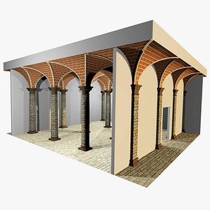 3d max romanic vaulting column spacings