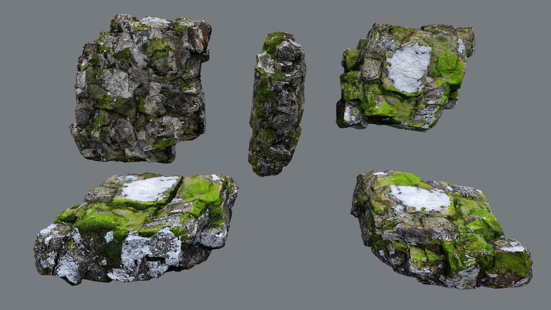 Snow Rocks 3D Model - TurboSquid 2202118