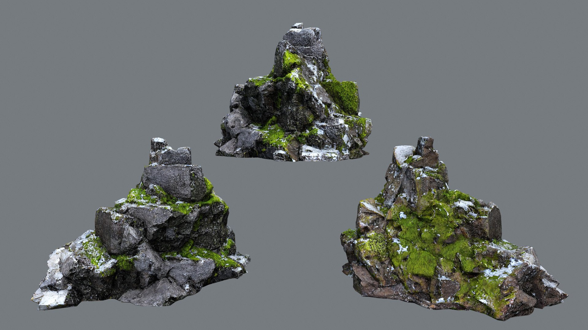 Snow Rocks 3D Model - TurboSquid 2202118