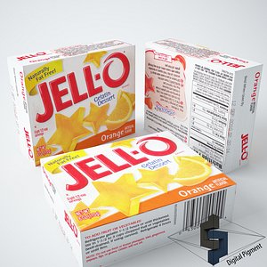 jell-o orange gelatin 3d model