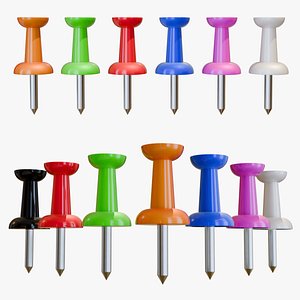 Multicolor Push Pins model