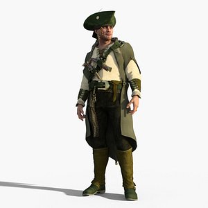 Pirate - Hightide Captain Rigged Low-poly 3D model 3D