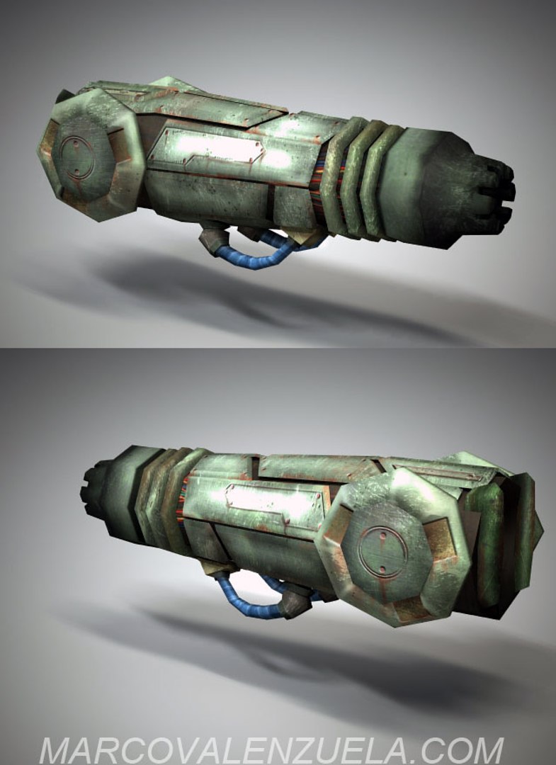weapon arm cannon gun 3d model