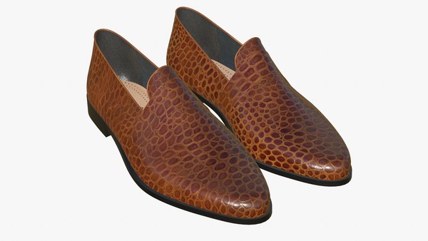 modelo 3d Zapatos de cuero realistas Cocodrilo - TurboSquid 1945843