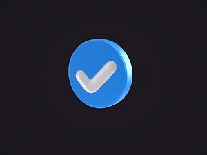 3D Checkmark Button