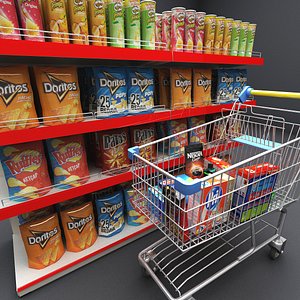 3d grocery elements model