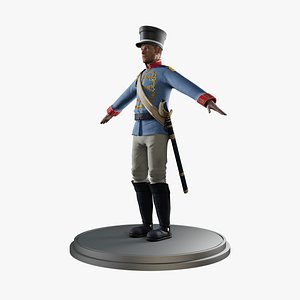 3D Dutch East India Company VOC soldiers in uniform