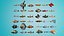Realistic Tropical Marine Fish 3D Model Collection PBR Materials  Full UVs