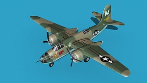 3D Douglas A-20E Havoc V02 model