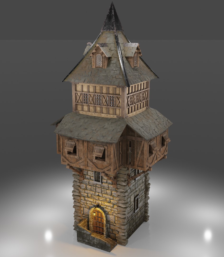 Medieval Guard Tower Model - TurboSquid 1769629