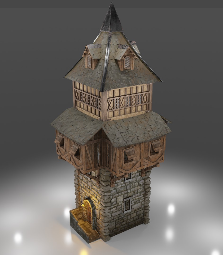 Medieval Guard Tower Model - TurboSquid 1769629