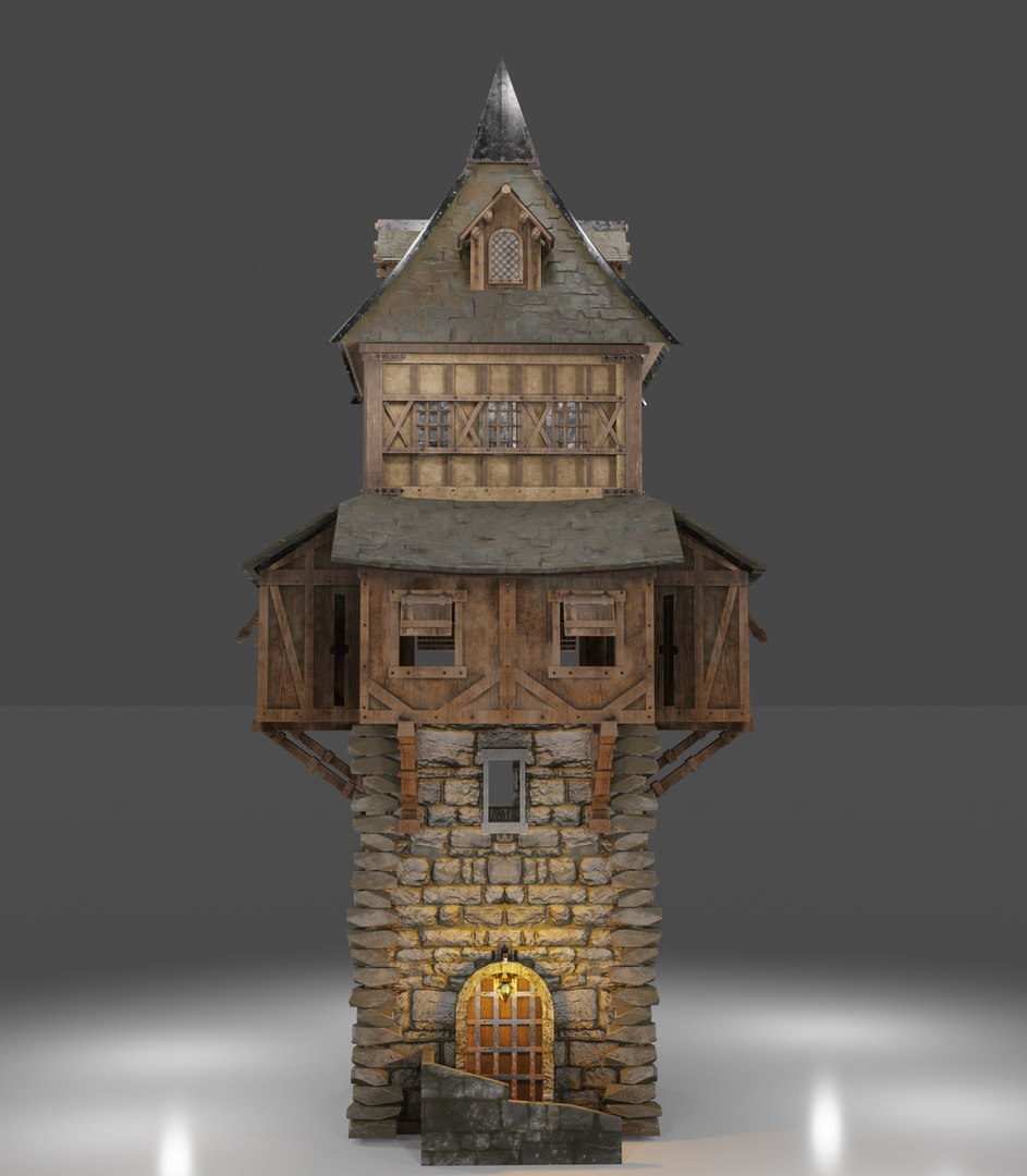 Medieval Guard Tower Model - TurboSquid 1769629