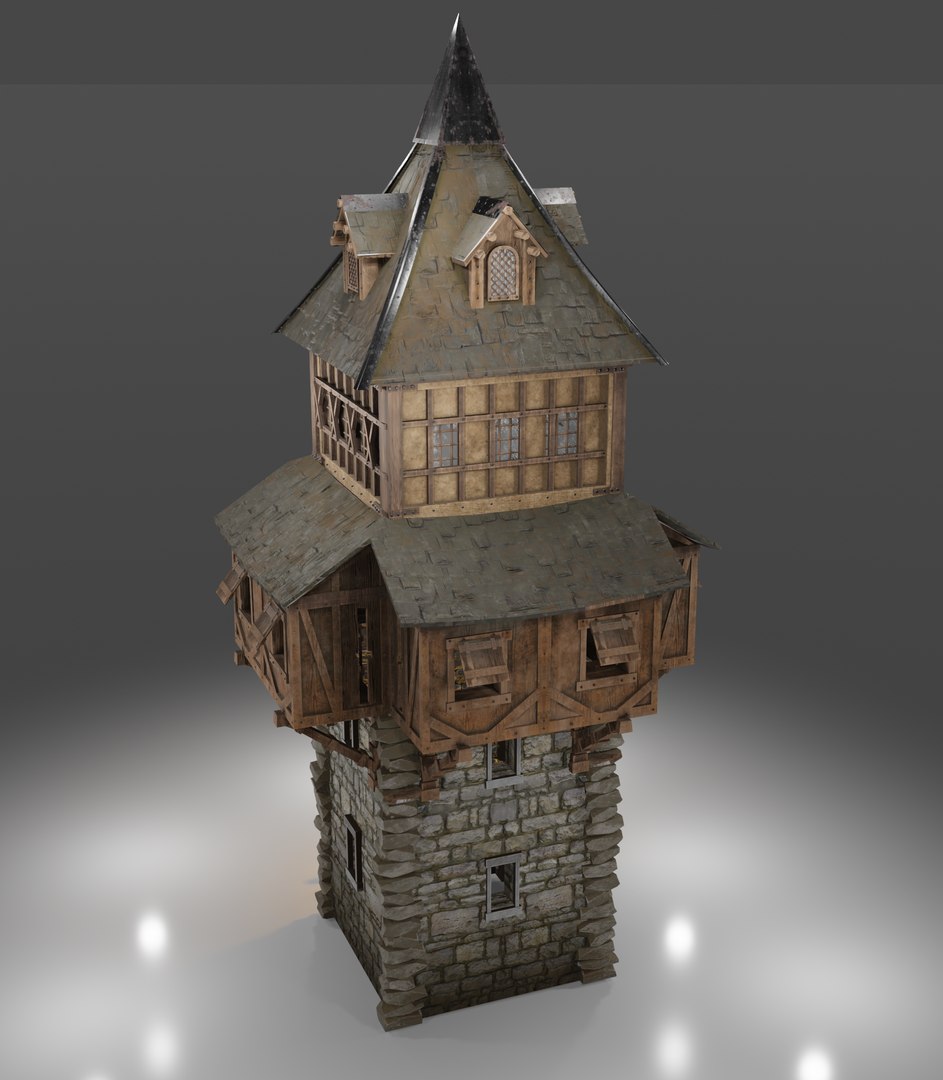 Medieval Guard Tower Model - TurboSquid 1769629