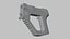 SciFi Concept Futuristic Handgun Brown Color