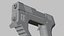 SciFi Concept Futuristic Handgun Brown Color