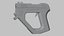 SciFi Concept Futuristic Handgun Brown Color