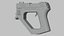 SciFi Concept Futuristic Handgun Brown Color