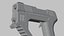SciFi Concept Futuristic Handgun Brown Color