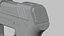 SciFi Concept Futuristic Handgun Brown Color