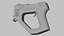 SciFi Concept Futuristic Handgun Brown Color