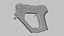 SciFi Concept Futuristic Handgun Brown Color