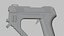SciFi Concept Futuristic Handgun Brown Color