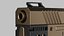 SciFi Concept Futuristic Handgun Brown Color