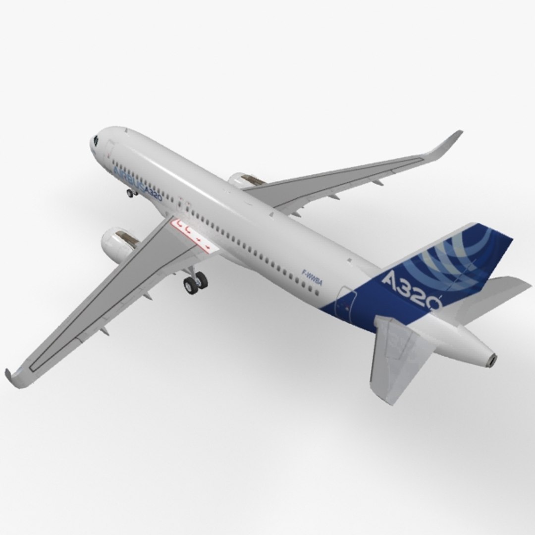 3d Sharkleted A320neo House Livery Model