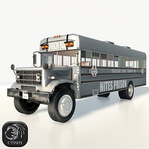 Prison bus low poly