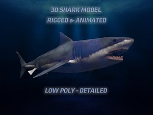 max great white shark animate