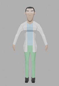 doctor woman rigged unity 3D model