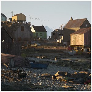 Plan V Arctic Settlement A Multi-Purpose World-Building Kit 3D model