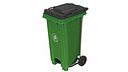 Street Plastic Trash Bin 1 Green Black