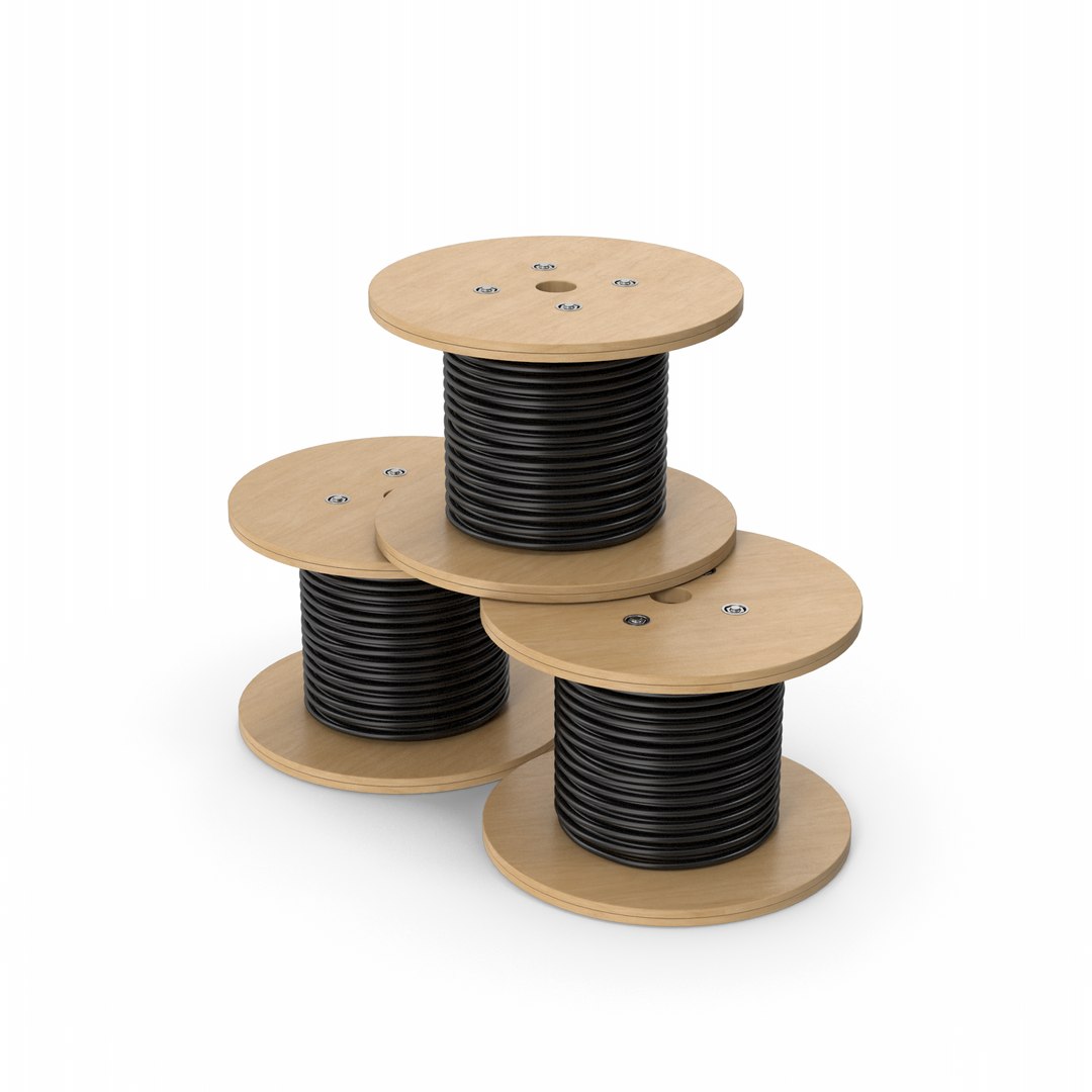 Cable Reel Drums Stack 3D Model TurboSquid 1989137
