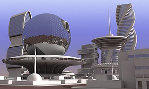 future city block 01 3d max