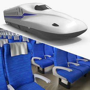 N700S Shinkansen Front Motor Car with Interior 3D