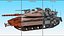 3D model Israeli Tank Merkava 5 Beige Rigged