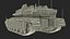 3D model Israeli Tank Merkava 5 Beige Rigged