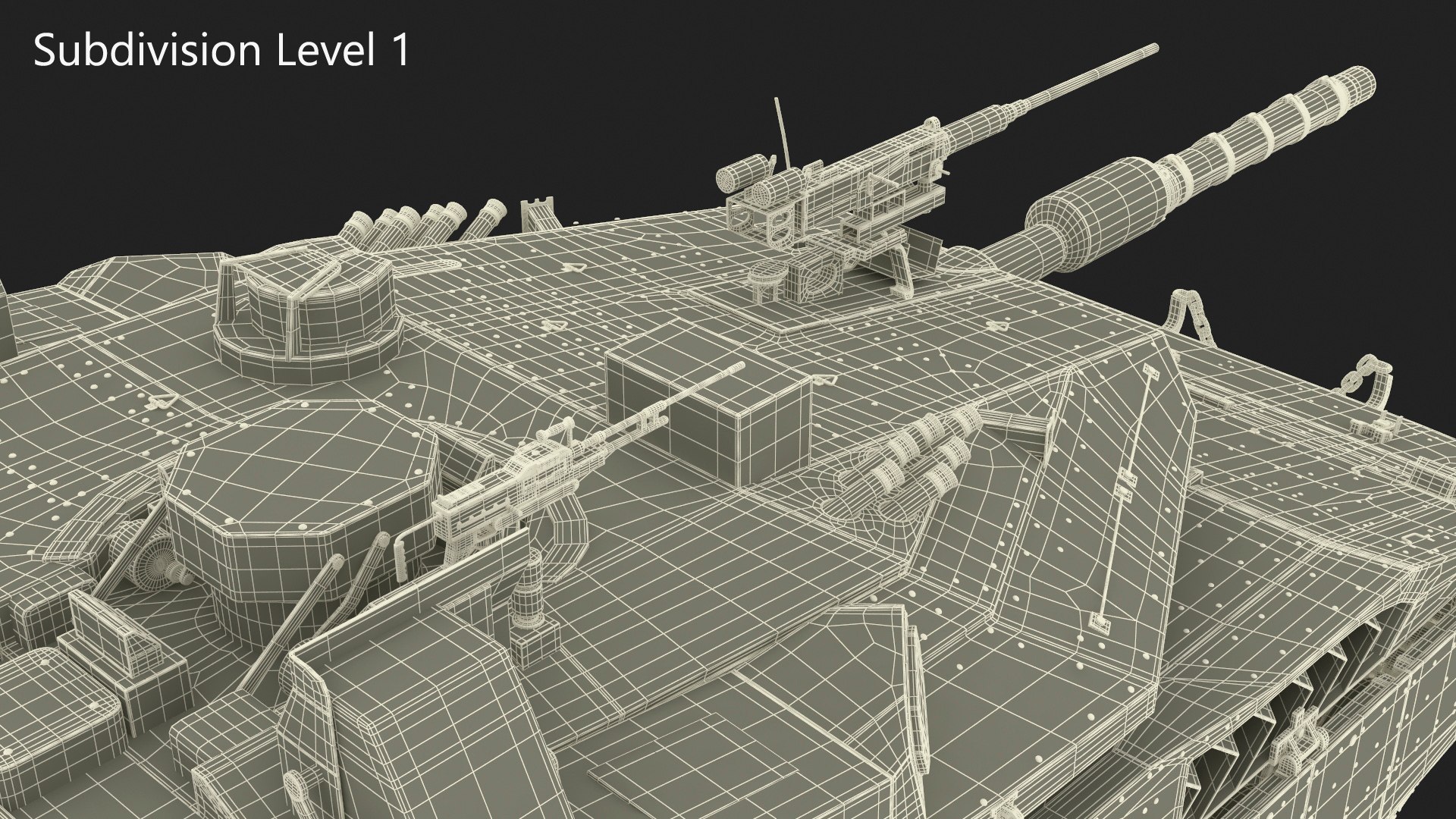 3D Model Israeli Tank Merkava 5 Beige Rigged - TurboSquid 2290770