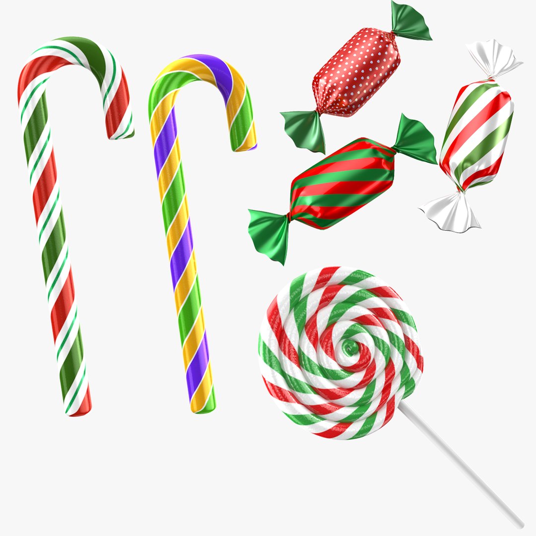 Detailed Christmas Candy 3D model - TurboSquid 2156530