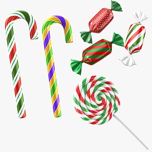 Christmas Candy Canes Straw Topper STL File for 3D Printing