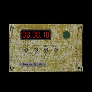 electronic timer panel 3D model