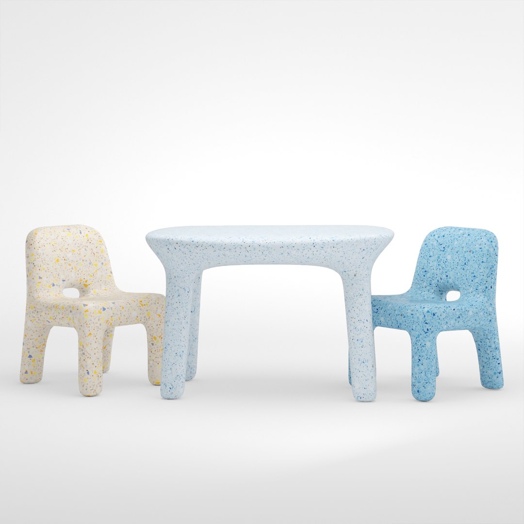 Free 3D Model Chairs And Table For Kids EcoBirdy - TurboSquid 2115514