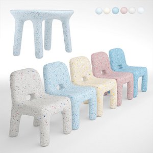 Chairs and table for kids ecoBirdy