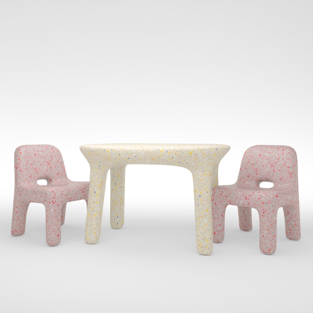 Free 3D Model Chairs And Table For Kids EcoBirdy - TurboSquid 2115514