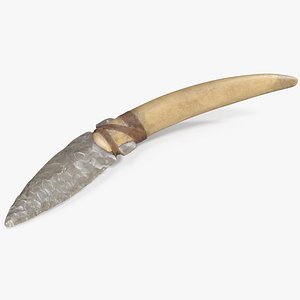 3d model ancient knife