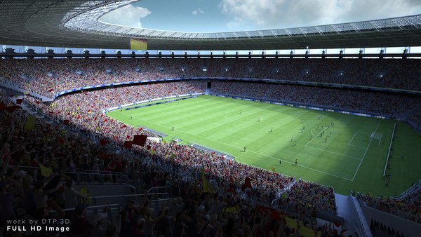 3d soccer stadium